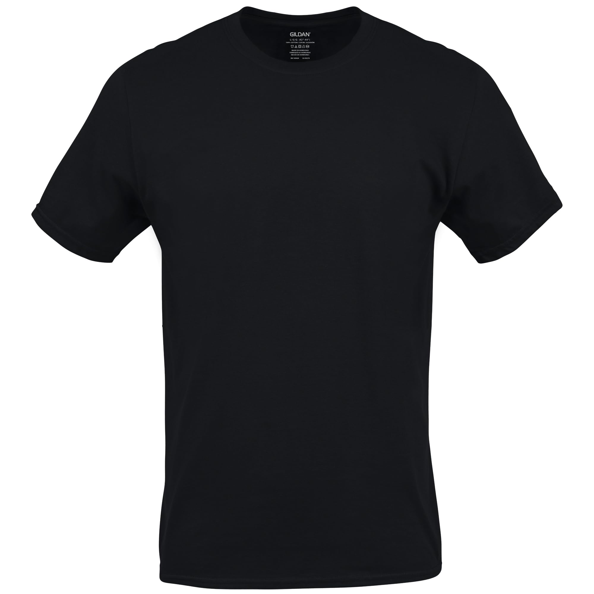 Gildan Men's Crew T-Shirts, Multipack, Style G1100, Black/Sport Grey/Charcoal (5-Pack), X-Large