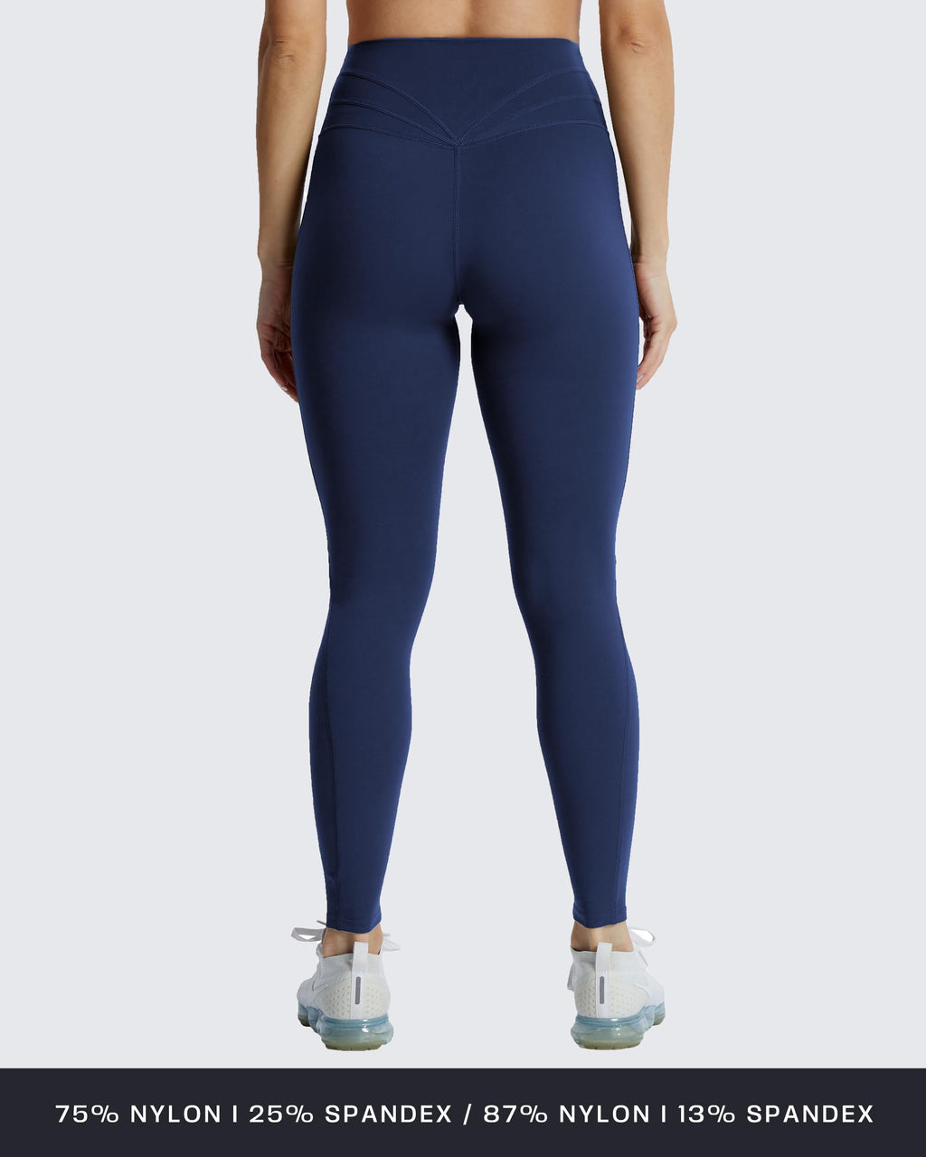 Aoxjox High Waisted Workout Leggings for Women Trinity Yoga Pants 26.5" (Navy, Medium)