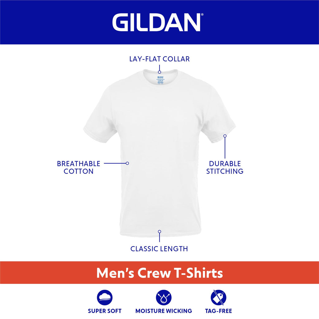 Gildan Men's Crew T-Shirts, Multipack, Style G1100, Black/Sport Grey/Charcoal (5-Pack), X-Large