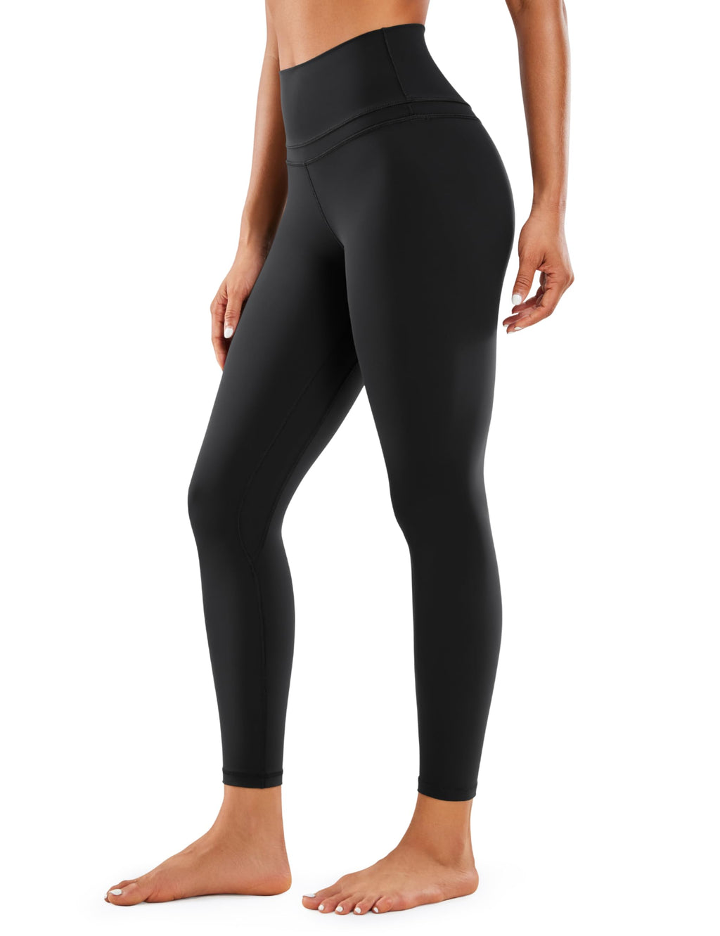 CRZ YOGA Womens Naked Feeling Workout 7/8 Yoga Leggings - 25 Inches High Waist Tight Pants Black XX-Small