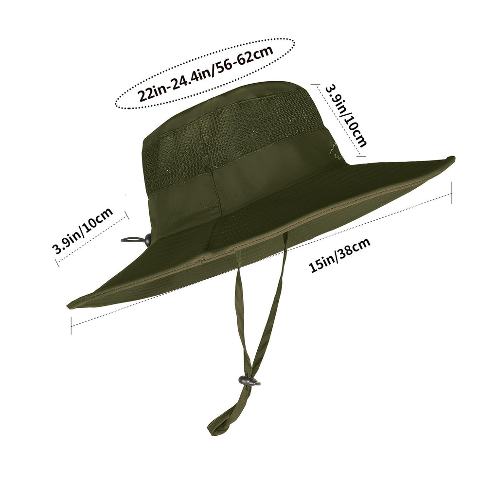 Sun Hats for Men Women Fishing Hat UPF 50+ Breathable Wide Brim Summer UV Protection Hat