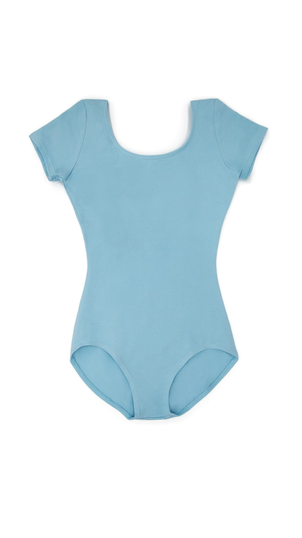 Capezio Little Girls' Classic Short Sleeve Leotard,Light Blue,T (2-4)