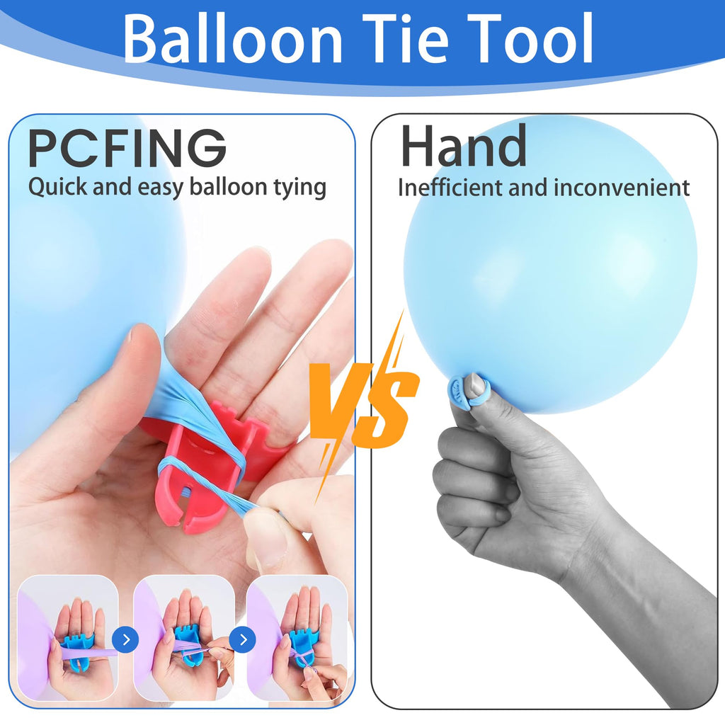 PCFING Balloon Pump Electric, Portable Balloons Inflator Blower Machine with Balloon Tie Tool & Dual Nozzle