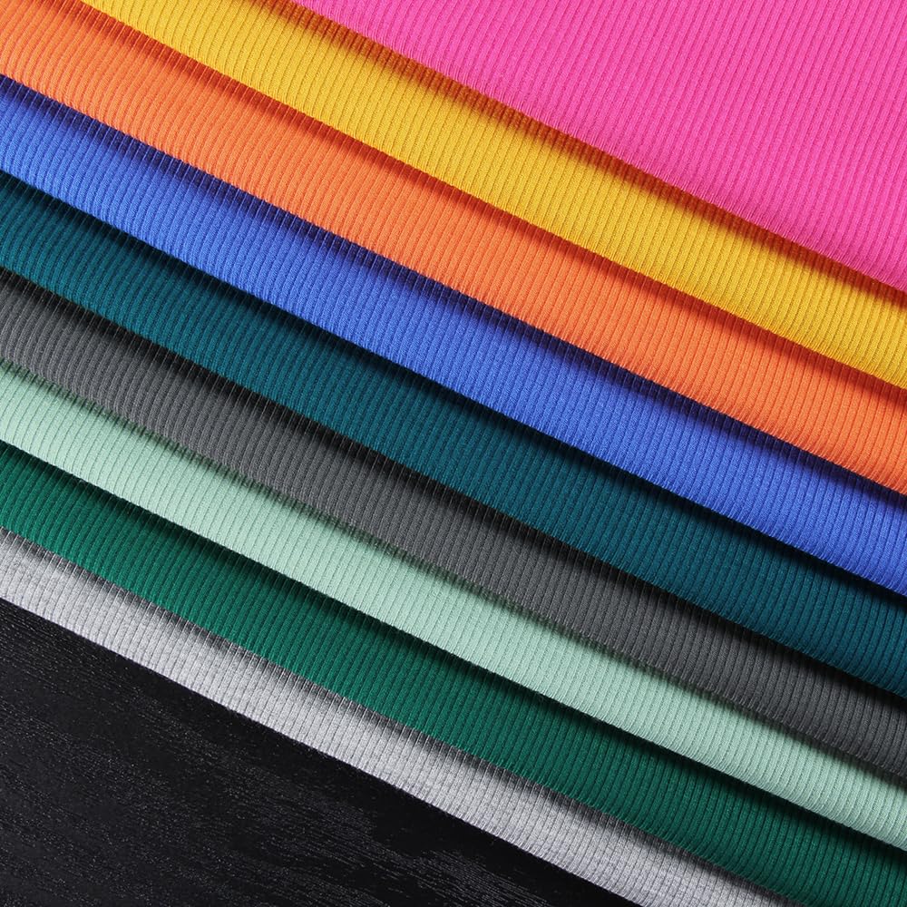 GEMBERA Womens Ribbed Long Sleeve Crewneck Casual Slim Basic Shirts Fitted Knit Tops(3922,Heather Grey-L)