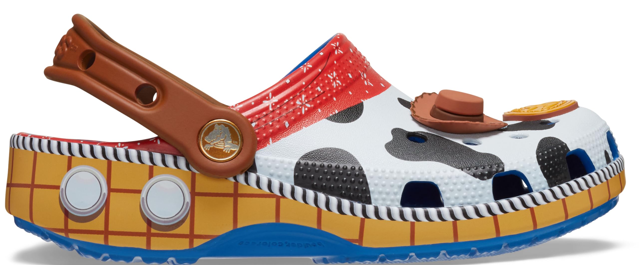 Crocs Kids Toy Story Classic Clogs for Kids – Round Toe Design – Pivot Heel Strap – Thermoplastic Make Blue Jean 4 Big Kid M