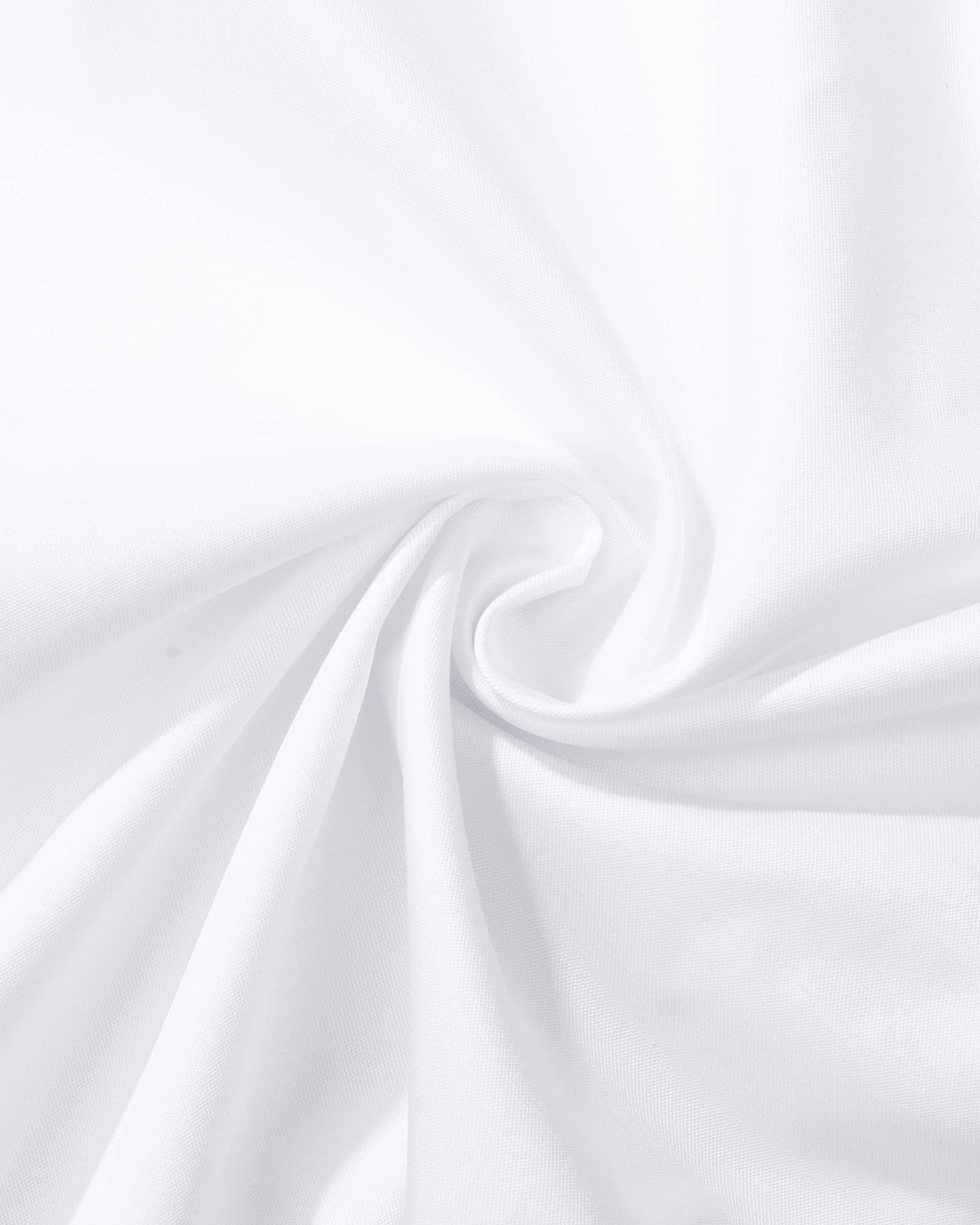 J.VER Men's Dress Shirts Solid Long Sleeve Stretch Wrinkle-Free Formal Shirt Business Casual Button Down Shirts White Large