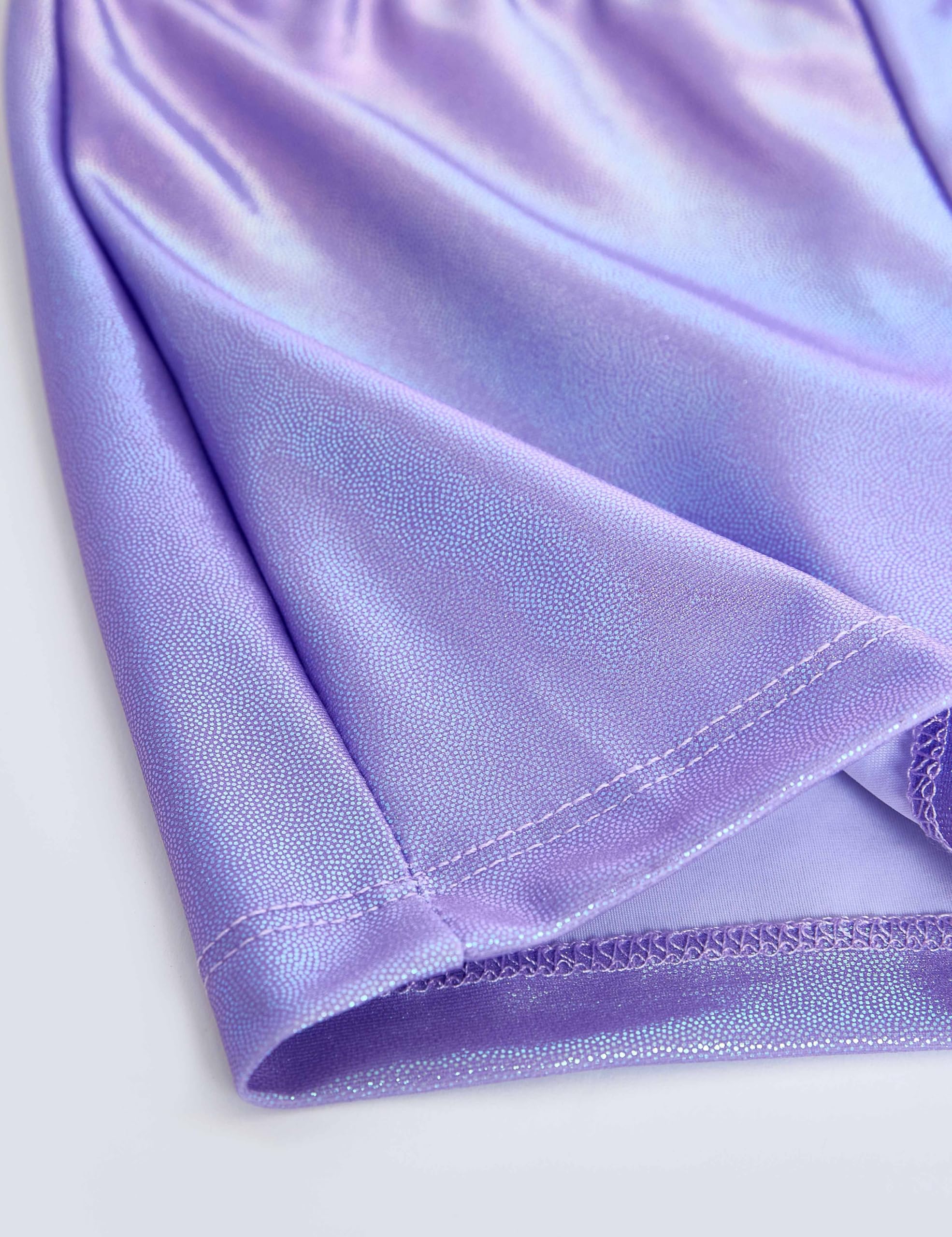 Tstiti 5-Piece Gymnastics Leotards for Girls with Shorts Scrunchie & Wristbands Toddler/Kids Dance Outfit 3-4 T