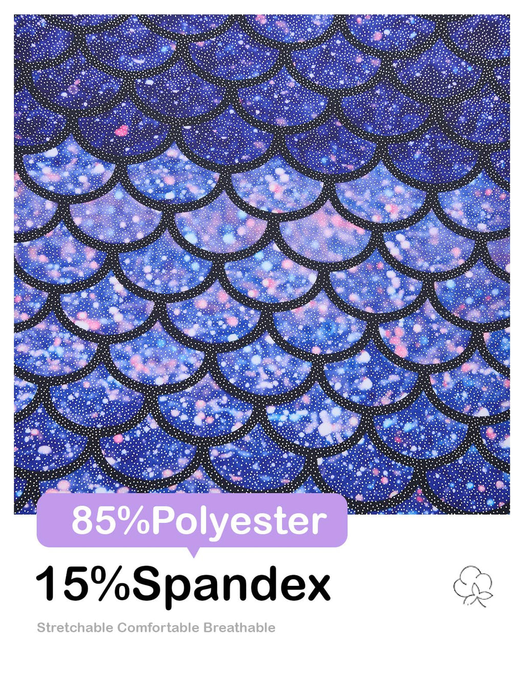 Tstiti Gymnastics Leotards for Girls 2 Pack Sparkly Kids Biketards Dance Unitards Matching Hair Scrunchies Heart Mermaids 3-4 T