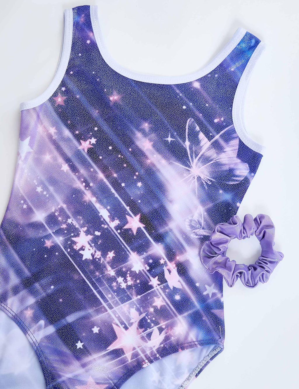 Tstiti 5-Piece Gymnastics Leotards for Girls with Shorts Scrunchie & Wristbands Toddler/Kids Dance Outfit 3-4 T